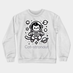 Purrfect Catstronaut Crewneck Sweatshirt